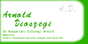arnold dioszegi business card